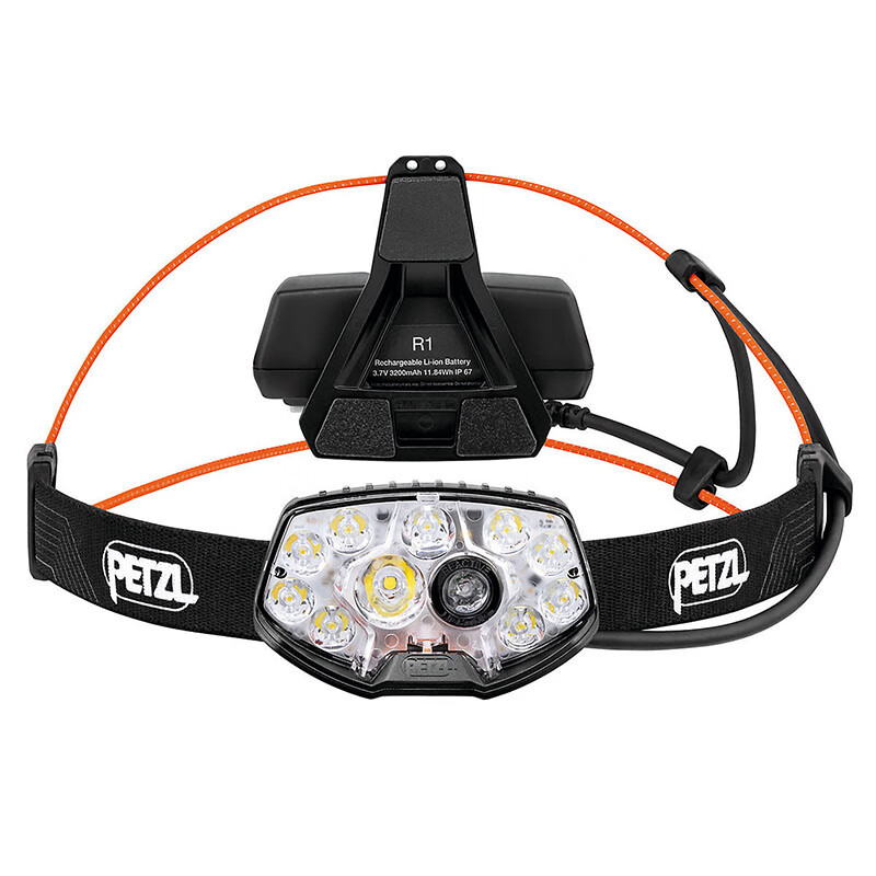 攀索（PETZL）成人户外照明Nao RL 头灯提供1500流明的亮度重量仅为145 克 Black One
