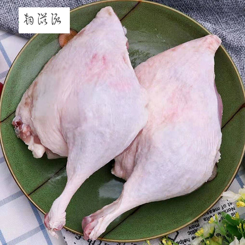 虎钢馋新鲜冷冻精选鸭边腿生鲜生鸭腿大号鸭边腿鸭全腿鸭 2斤装(大约3