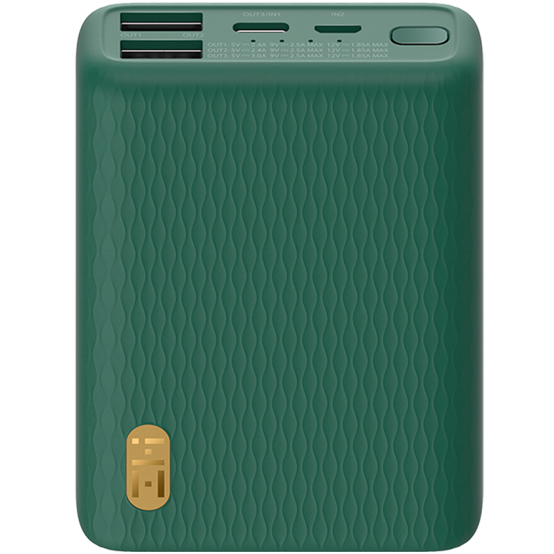 ZMI 紫米 QB817 移动电源 墨绿 10000mAh Type-C/micro-B 22.5W 双向快充