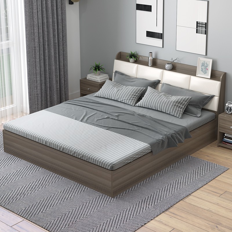 酷林（KULIN）1.5米双人板式床卧室大床裸床不带床垫