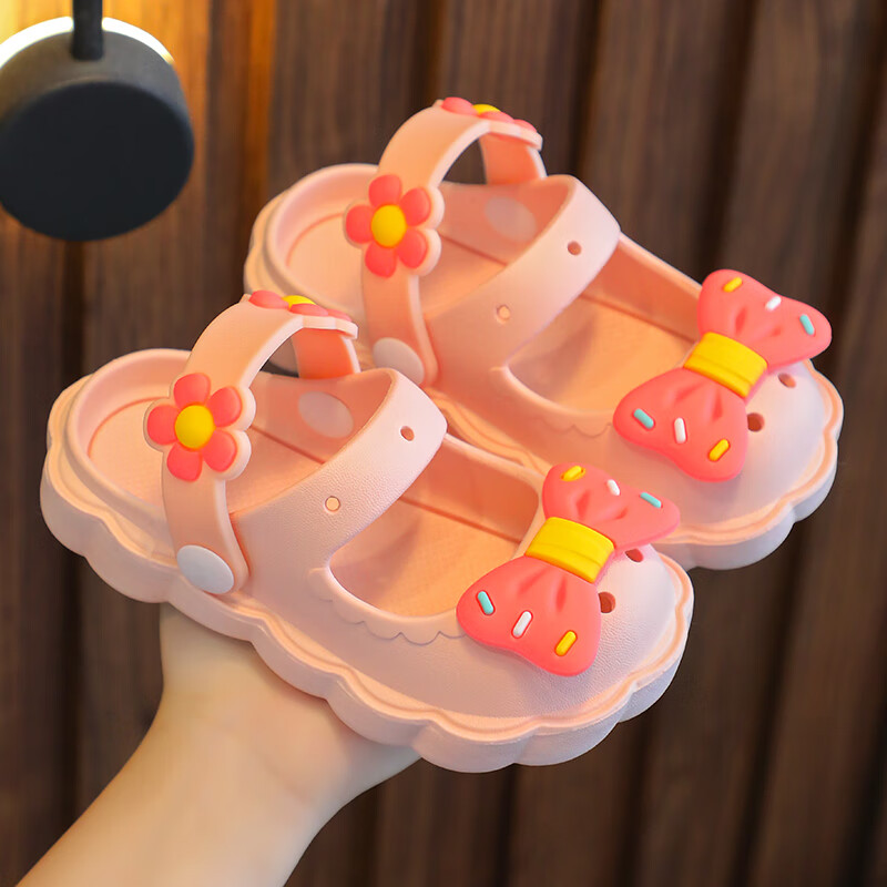 okkdey女童拖鞋夏季外穿防滑软底儿童宝宝洞洞鞋沙滩可爱小女孩公主