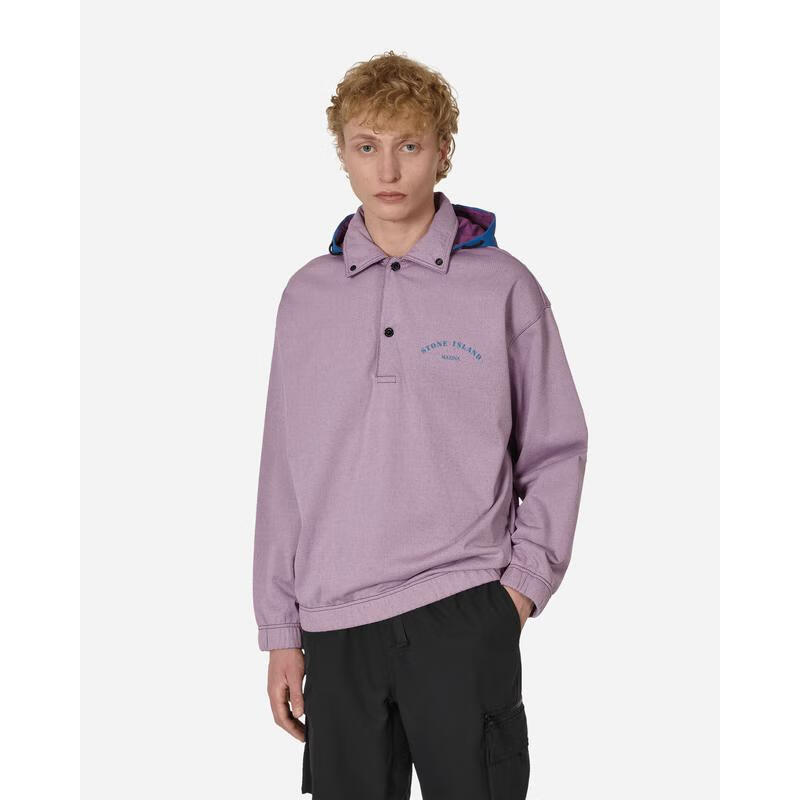 stone island 奢侈品潮牌 男士 marina polo 洋红色卫衣 red l jp