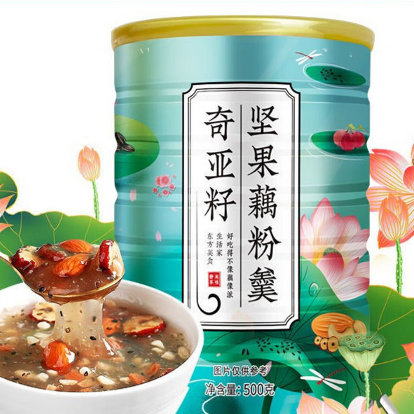 美粥食客美粥食客藕粉纯藕粉小零食餐食品坚果健身 奇亚籽坚果藕粉