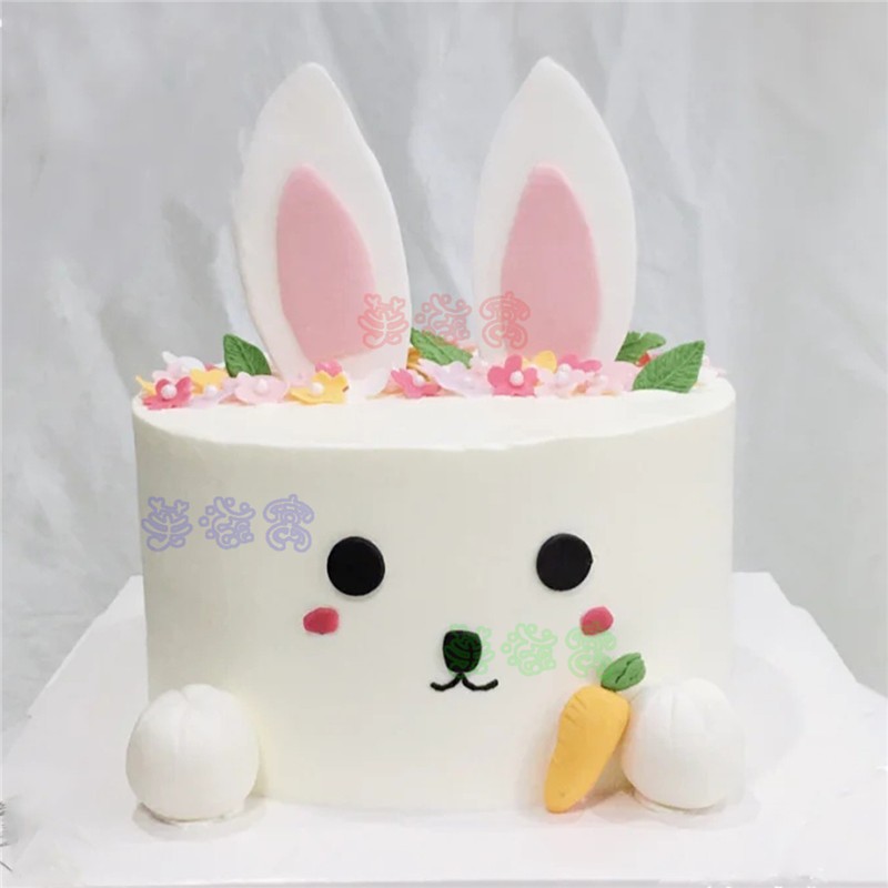 网红小兔子生日蛋糕同城小白兔胡萝卜生肖兔蛋糕儿童卡通全国北京上海
