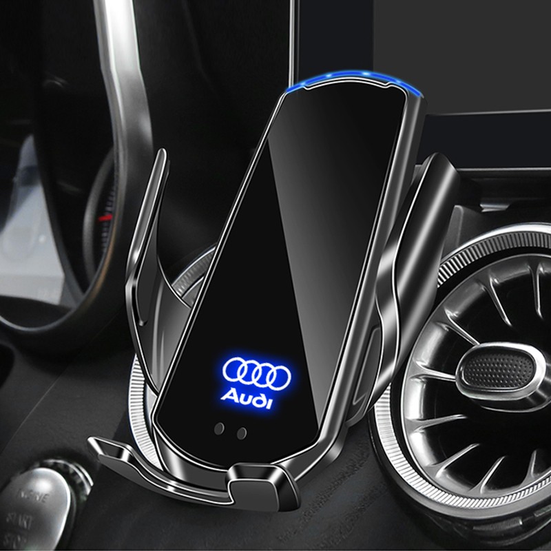 米将奥迪车载手机支架无线充电器a6l/a4l/a8l/q5l/q3导航支架汽车用品 奥迪专用【智能黑色】 19-25款奥迪A6L/A7