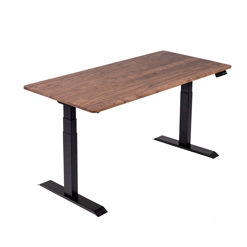 9am 智能电动升降桌Pesk Plus 北美黑胡桃实木办公桌老板桌1600*750mm