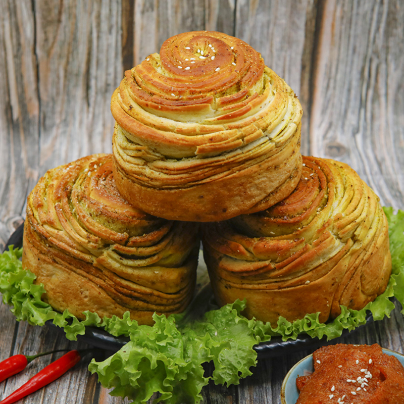 虎钢馋甘肃特产 烤花馍 地方特色美食小吃烤馍手工烤饼锅盔传统糕点 