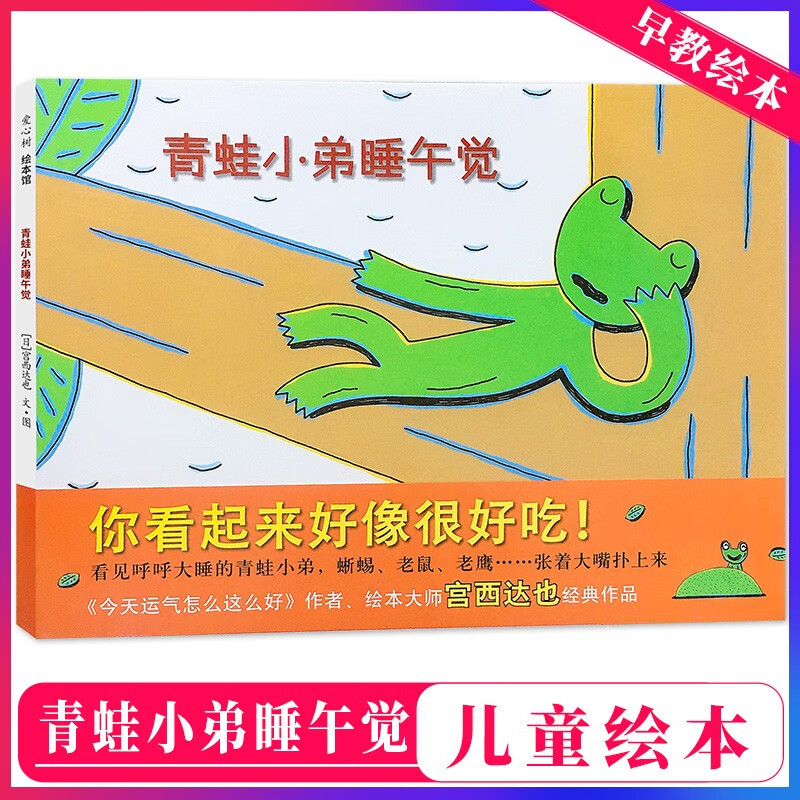 青蛙小弟睡午觉 亲子早教共读启蒙故事书 睡前亲子晚安精装绘本 5岁