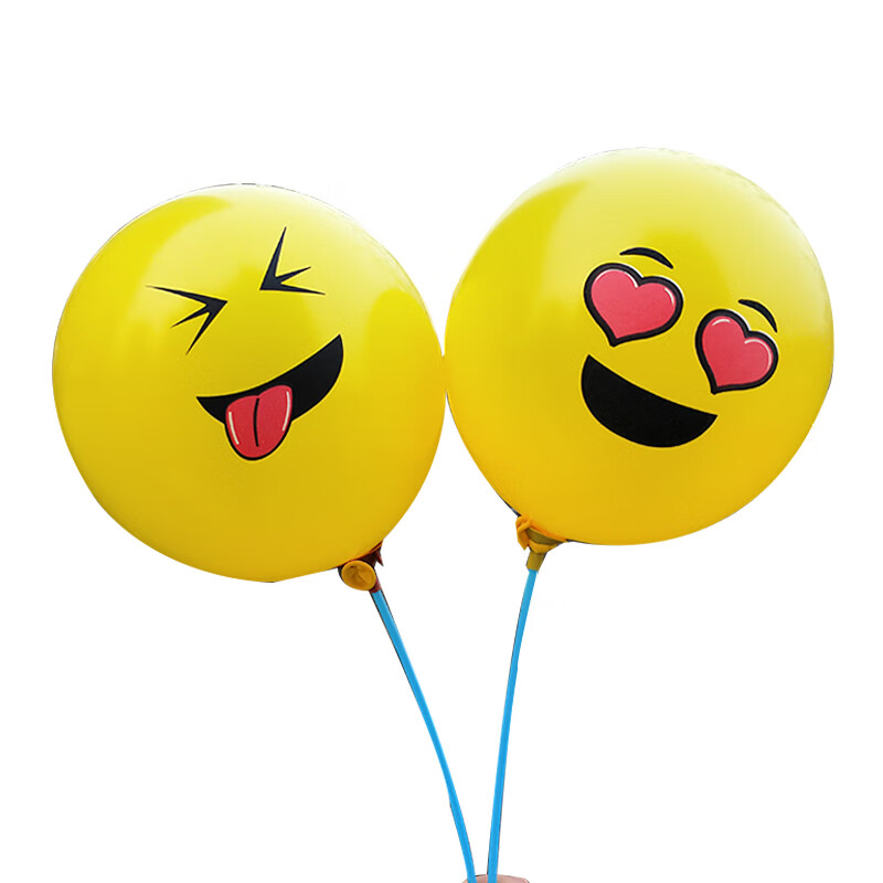 加厚可爱搞笑表情黄色笑脸圆形乳胶气球微商礼品儿童卡通酒吧派对
