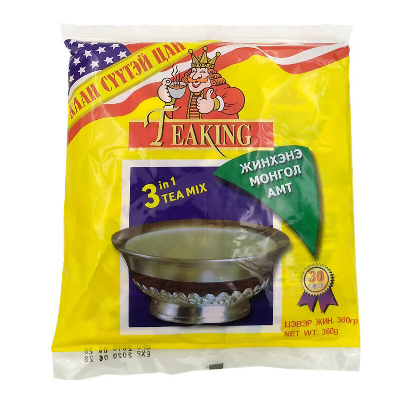 食怀国王蒙古奶茶粉teaking袋装咸味速溶360克越南进口3合1小包装商用