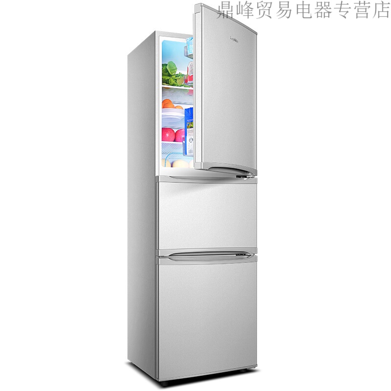 荣事达电冰箱bcd-208t9rsz三门家用厨房冷藏冷冻保鲜208升l直冷 银色