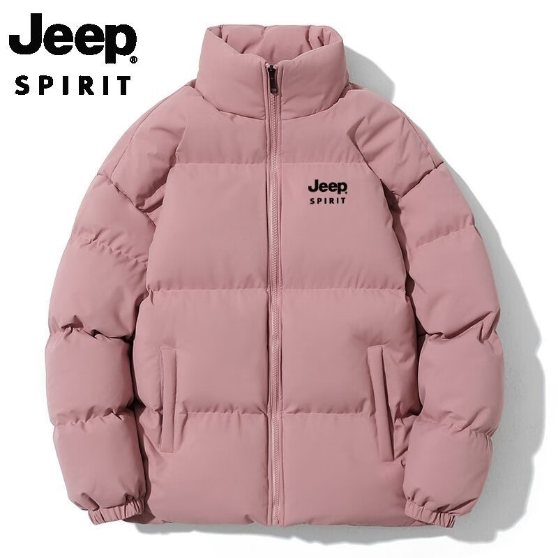 JEEP SPIRIT羽绒棉服男秋冬季2024新款洋气面包棉衣外套冬天加厚棉袄 黑色+面包服【宽松版型】 M 建议【80-100斤】