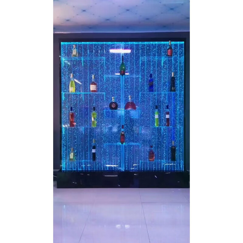 瀟赫水幕屏風隔斷墻變光水幕墻氣泡大型亞克力玄關(guān)魚缸客廳水 酒柜款（平方）
