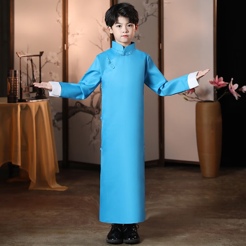 uxst相声大褂演出服男长袍民国长衫六一儿童三句半童女童快板说书人