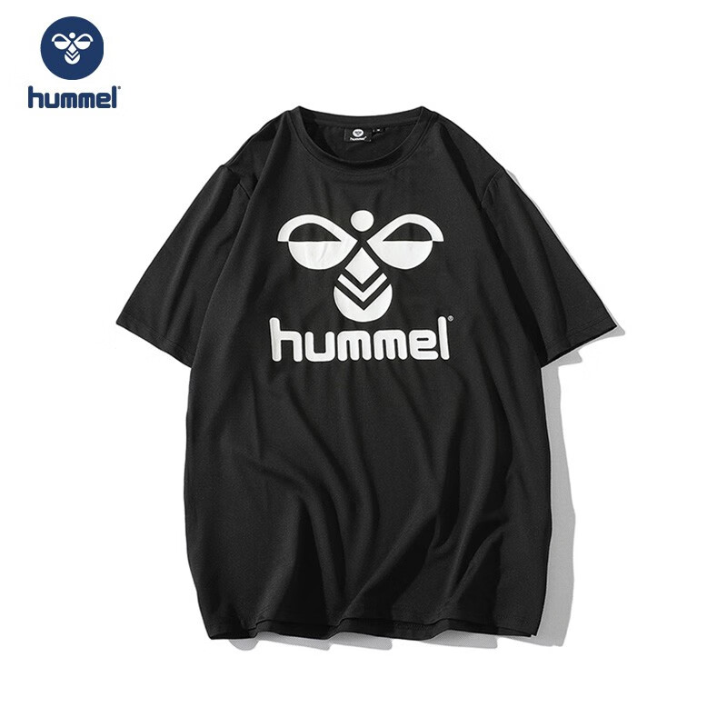 情侣运动t恤训练男士凉感健身宽松t恤女情侣装男女同款 黑色图标logo