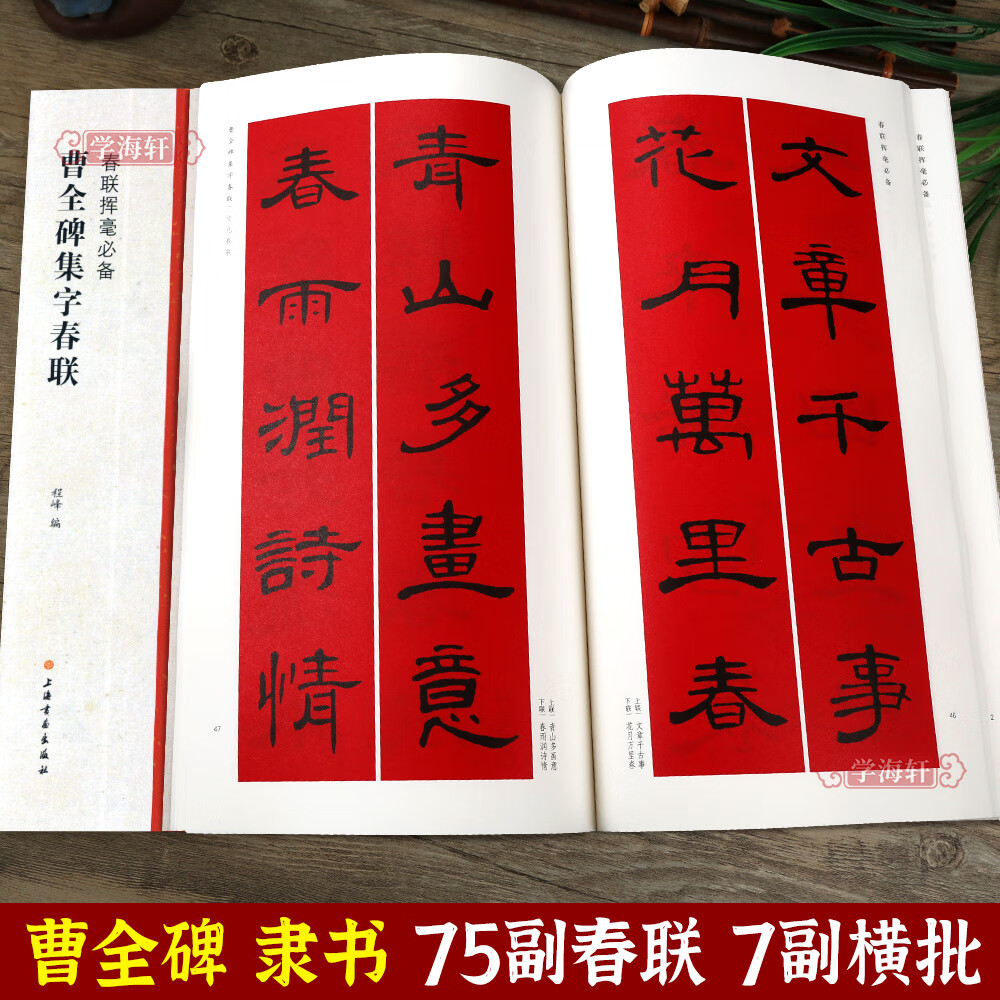 春联挥毫程峰简体旁注东汉隶书毛笔字帖书法学生临摹临帖练习集字选字