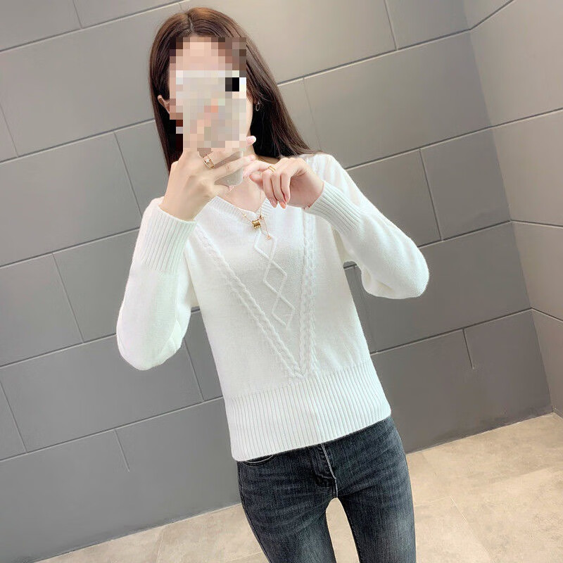 戈森凡(gesenfan)女士新款低领毛衣女鸡心领打底衫秋冬小个子短款高腰
