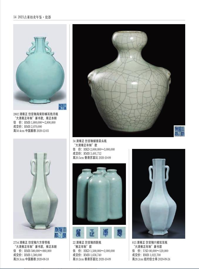 2021古董拍卖年鉴 瓷器 欣弘主编 正版书籍 艺术品拍卖图录工具书