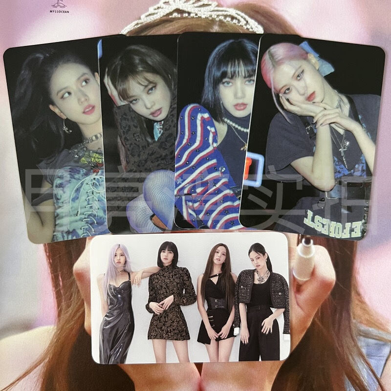 绿野客black pink小卡金智秀朴彩英粉墨blackpink五周年 rose丽莎