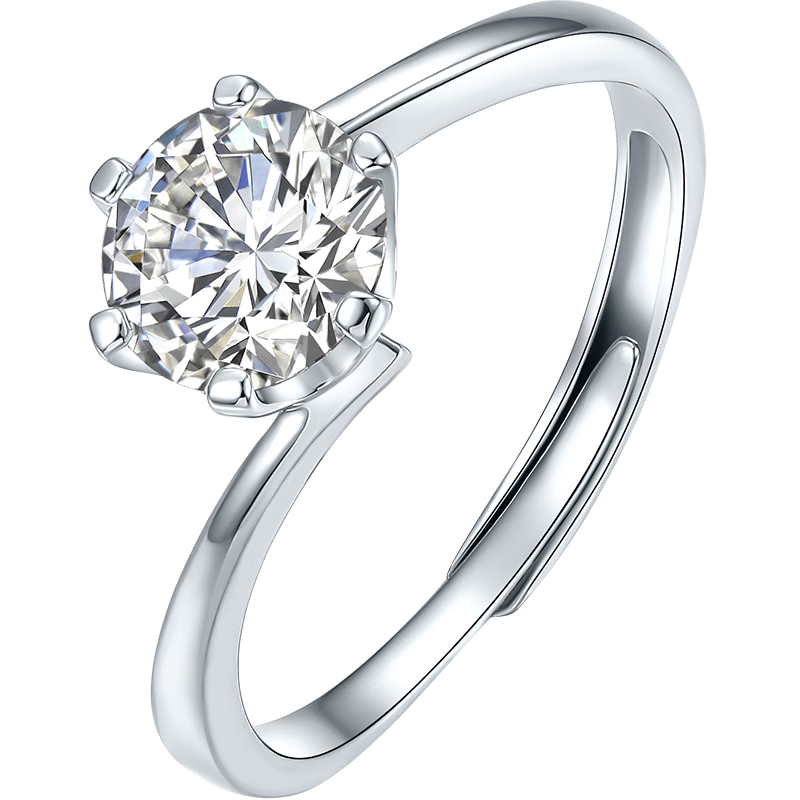 �����鱦925����ָŮ�ʯŮ�����ʸ߼�����Ů���������︽֤�� �¶�1�����ʯ��ָ+Ʒ�����