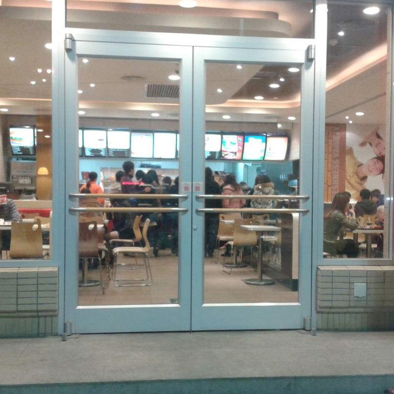 京诚恒达北京定制肯德基门铝合金门酒店银行推拉防风门快餐店门麦当劳