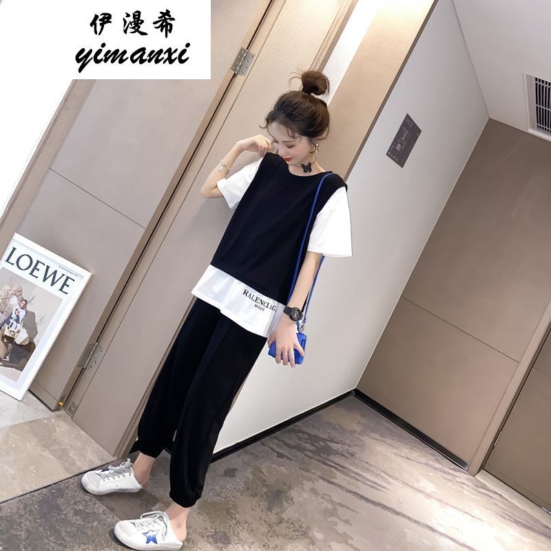 伊漫希夏装新款港风夏天衣服闺蜜姐妹装女生温柔风可甜可盐休闲运动