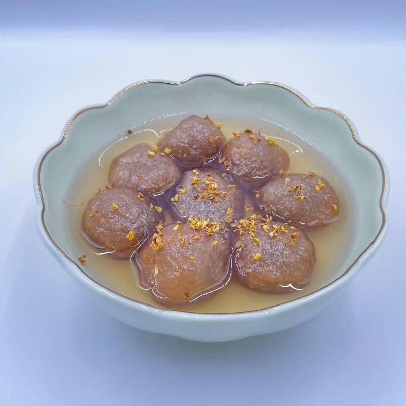 淘藕人正宗纯手工藕粉圆子藕圆藕粉丸子藕粉汤圆元宵扬州宝应特产 荠菜馅(300g/袋*2袋) 300g/袋(内含15个/袋)