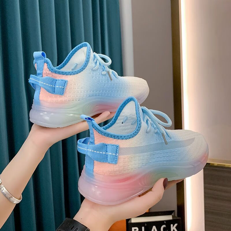 白蓝 3d打印 彩虹鞋底 35 标准码