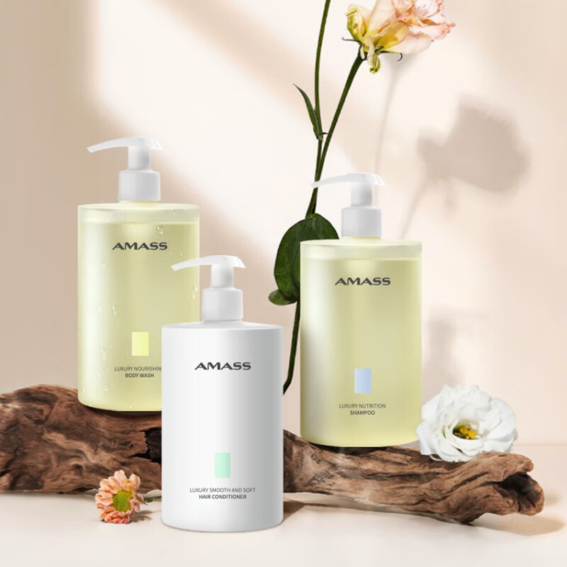 阿玛施(amass)臻萃轻润香氛洗发水无硅油洗护沐组合套装经典黑茶香