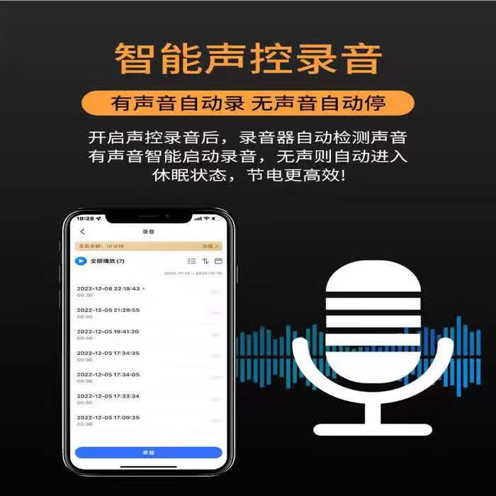 HYUNDAI远程听录器手机控制实时听录器高清降噪自动录音神器车载录音听音 待机王:远程定位+清晰录音+免流