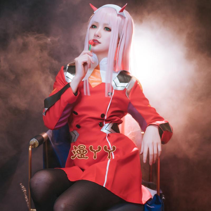 现货darling02国家队cosplay女主02战斗服动漫cos服假发鞋 服装(配头