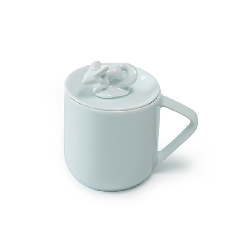 gwaantz 观瓷艺术·陈鹏飞手工创意瓷杯系列茶杯 马克杯带盖陶瓷杯