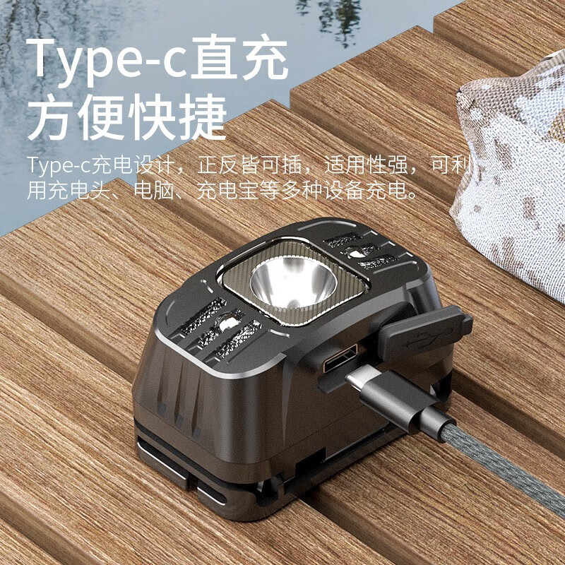 神火强光感应头灯 超长续航 头戴式户外矿灯赶海 超亮防水锂电池LED灯 HL75-S【7档调节 续航7-15h】