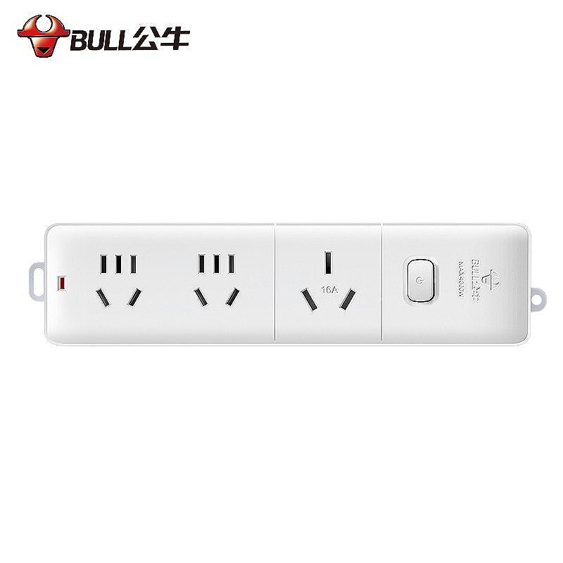 公牛 gn-406d大功率16a插座家用方便空调热水器大电器—无线拖线板