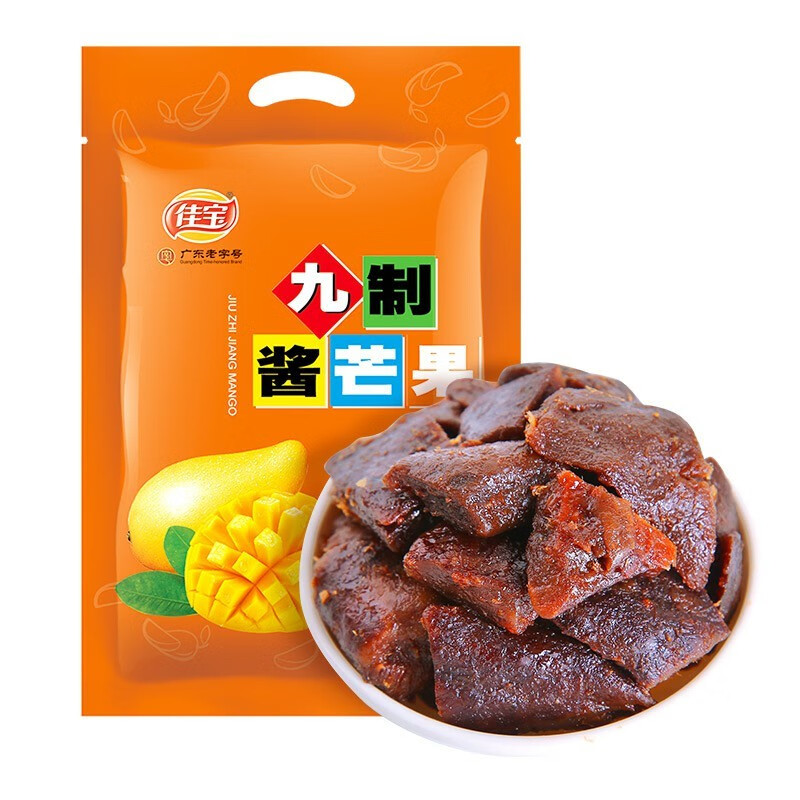 佳宝果脯蜜饯果干新鲜水果芒果干休闲办公小零食九制酱芒果500g