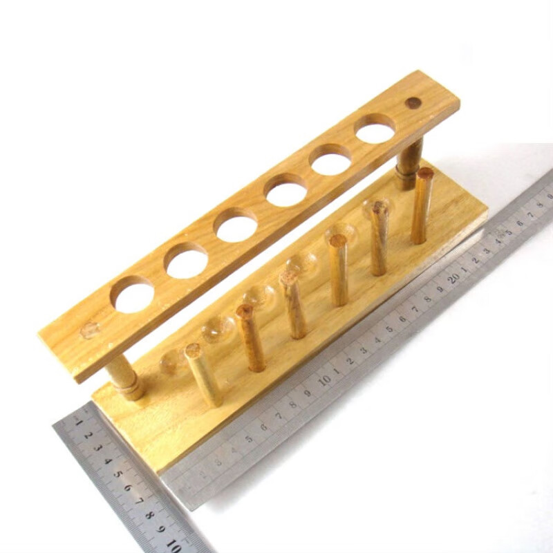 木质试管架 6孔 12孔 孔径21mm 化学试管架 试管支架 仪器架 6孔