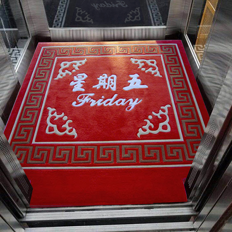 迪茵 定制电梯地毯星期迎宾可擦洗商用logo广告毯欢迎光临酒店门口