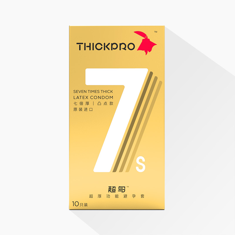 超鸟thickpro避孕套男用加厚安全套套3倍厚平滑款 五倍厚凸点款【13只