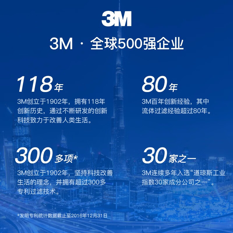 3M 家用前置净水器无需换芯中央前置过滤器40微米过滤 BFS3-40GL