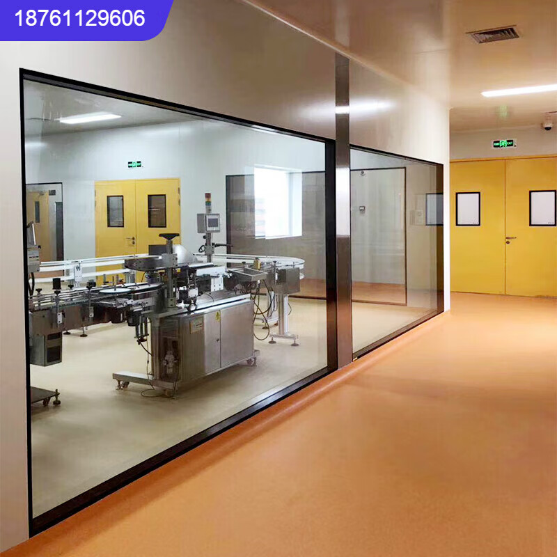 德骊嘉双层中空钢化玻璃观察窗无尘净化车间洁净室实验室成品固定窗