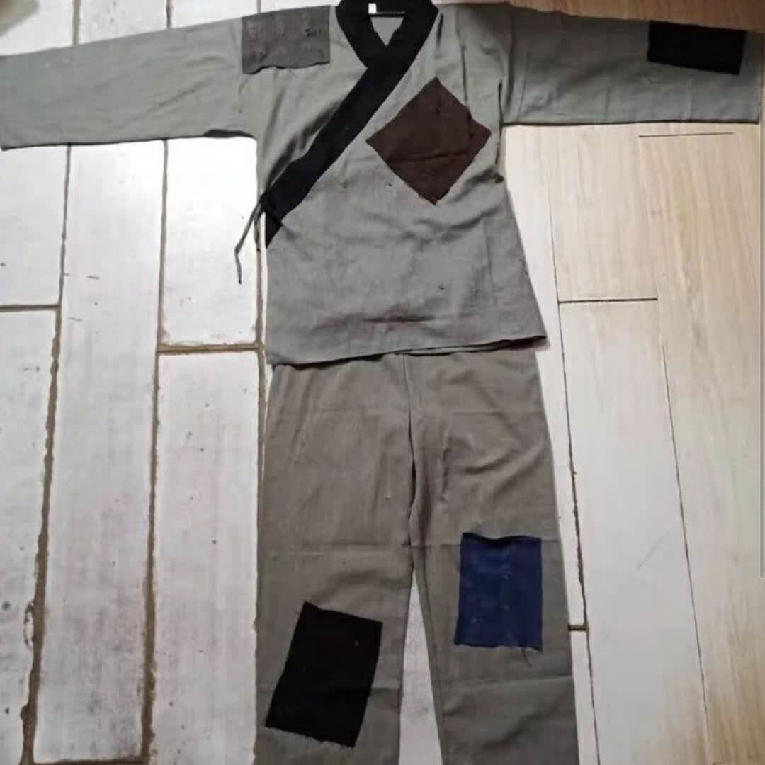 洛必达叫花子服装乞丐服套装古代丐帮要饭衣服补丁演出服破烂古装搞笑