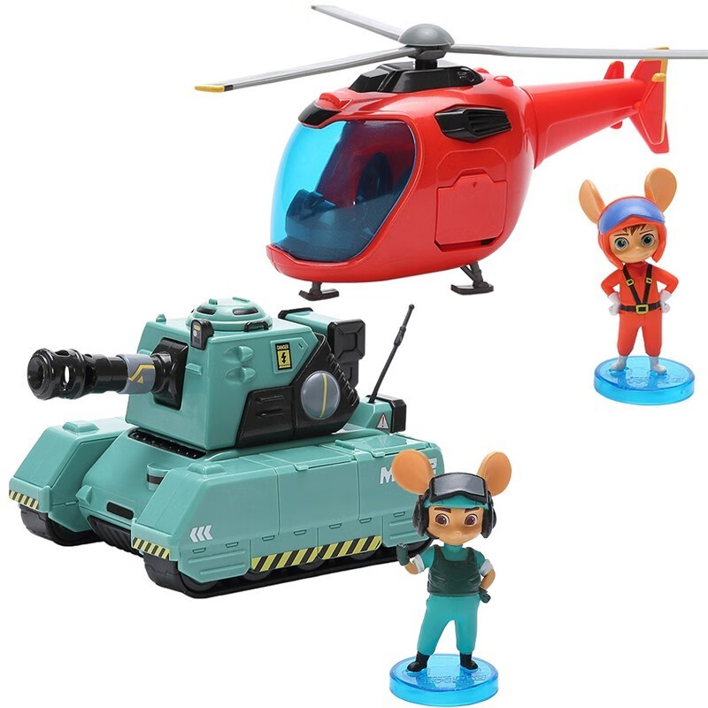 舒克贝塔玩具国漫动画公仔手办儿童玩具飞机坦克模型动画 舒克+贝塔