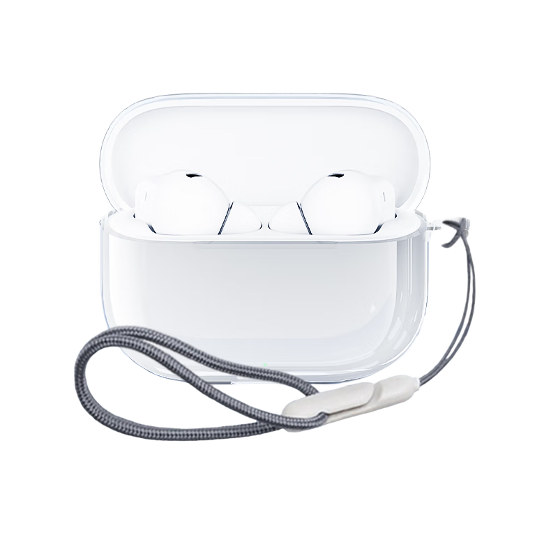 ESCASE适用华为FreeBuds SE4保护套透明SE4 ANC蓝牙耳机收纳盒硅胶软壳全包防摔超薄保护壳 透明送挂绳
