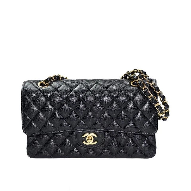 chanel 香奈儿 cf系列经典口盖包 链条单肩斜挎包 保值包 黑色