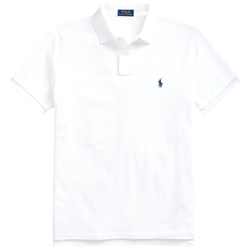 Polo Ralph Lauren 拉夫劳伦男装 经典款修身网格短袖网球衫RL12673 100-白色 M