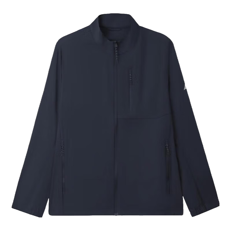 諾帝卡（NAUTICA）【父親節(jié)禮物】男裝25春季新款涼感抗UV皮膚衣立領(lǐng)夾克外套男 藏青4NV XL