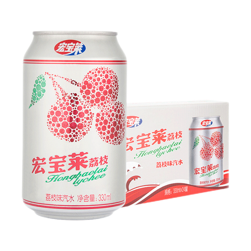 【官旗】宏宝莱 荔枝汽水330ML*24罐