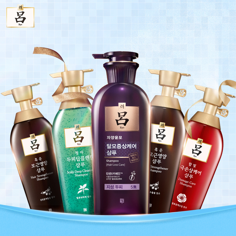韩国进口 吕(ryo) 棕吕固发滋养洗发水500ml 礼品套装