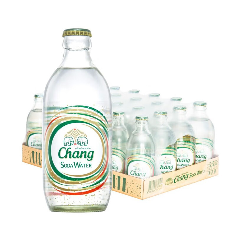 泰象苏打水(chang)泰国泰象苏打水 325ml*24瓶 chang泰象牌苏打气泡水