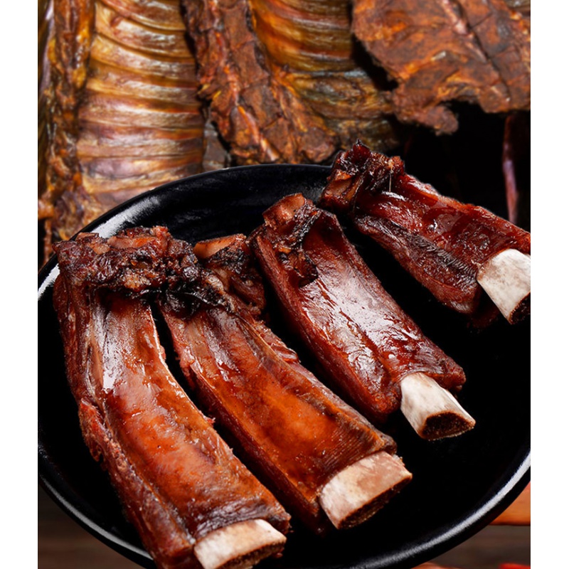 腊排骨云南贵州特产柴火烟熏农家土猪腊味腊肉香肠腌咸肉排骨500g 腊